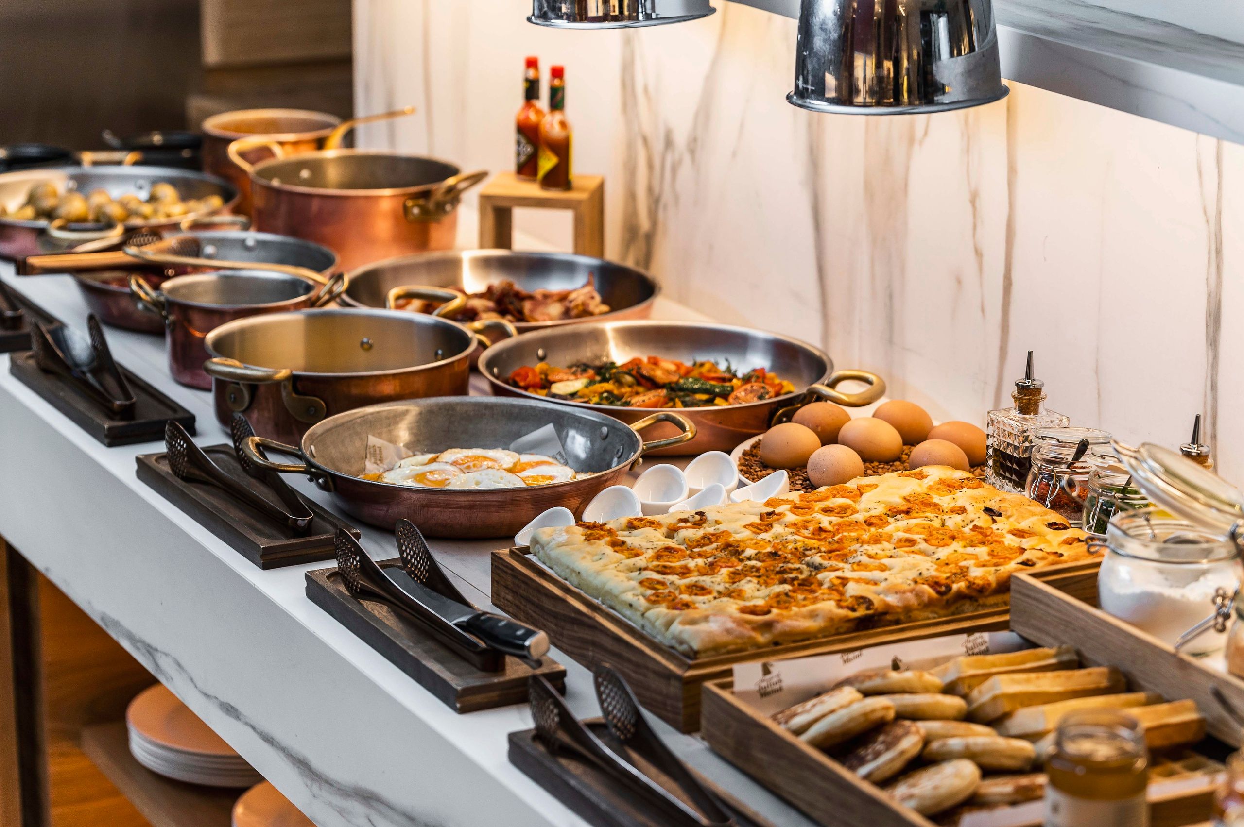 The breakfast buffet detail in The Julius Prague 