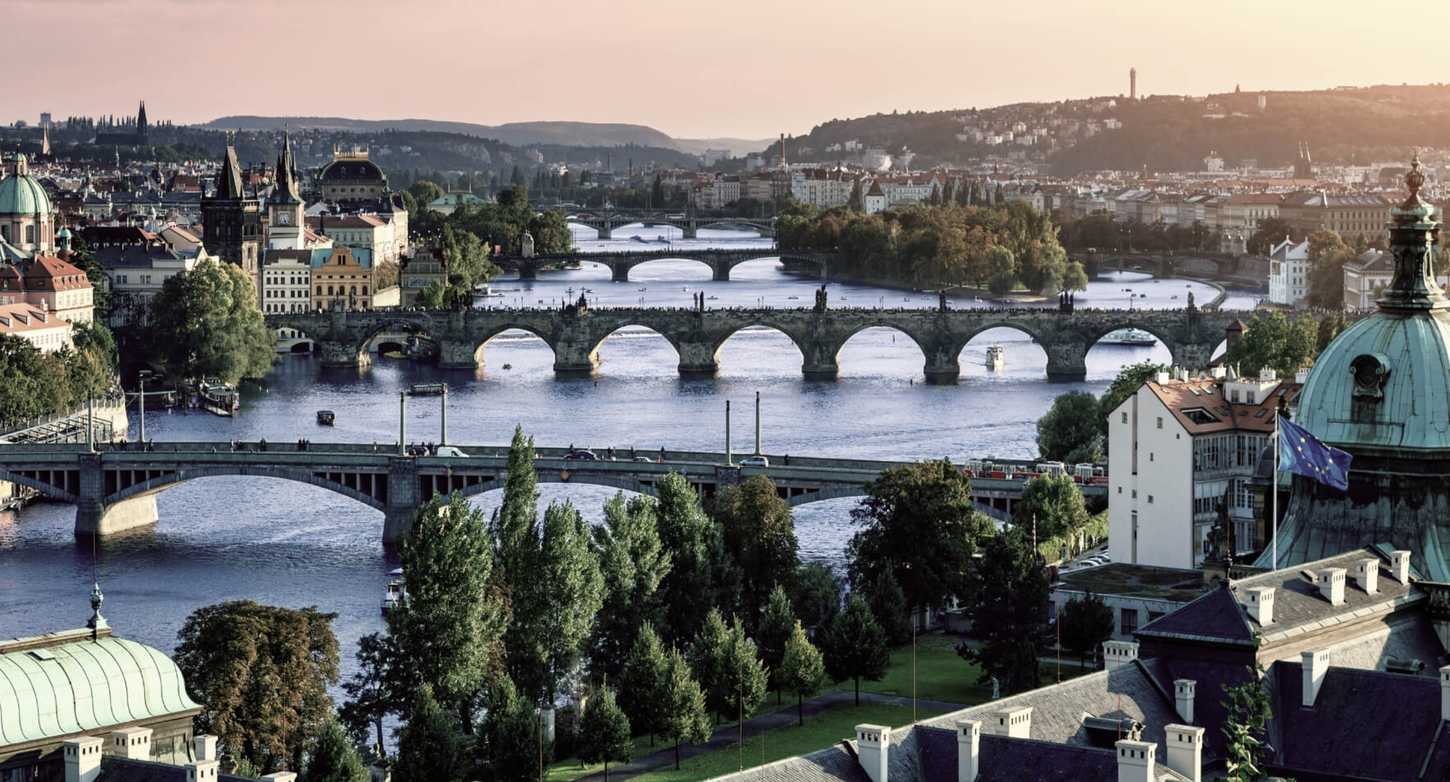Prague's Bridges during summer