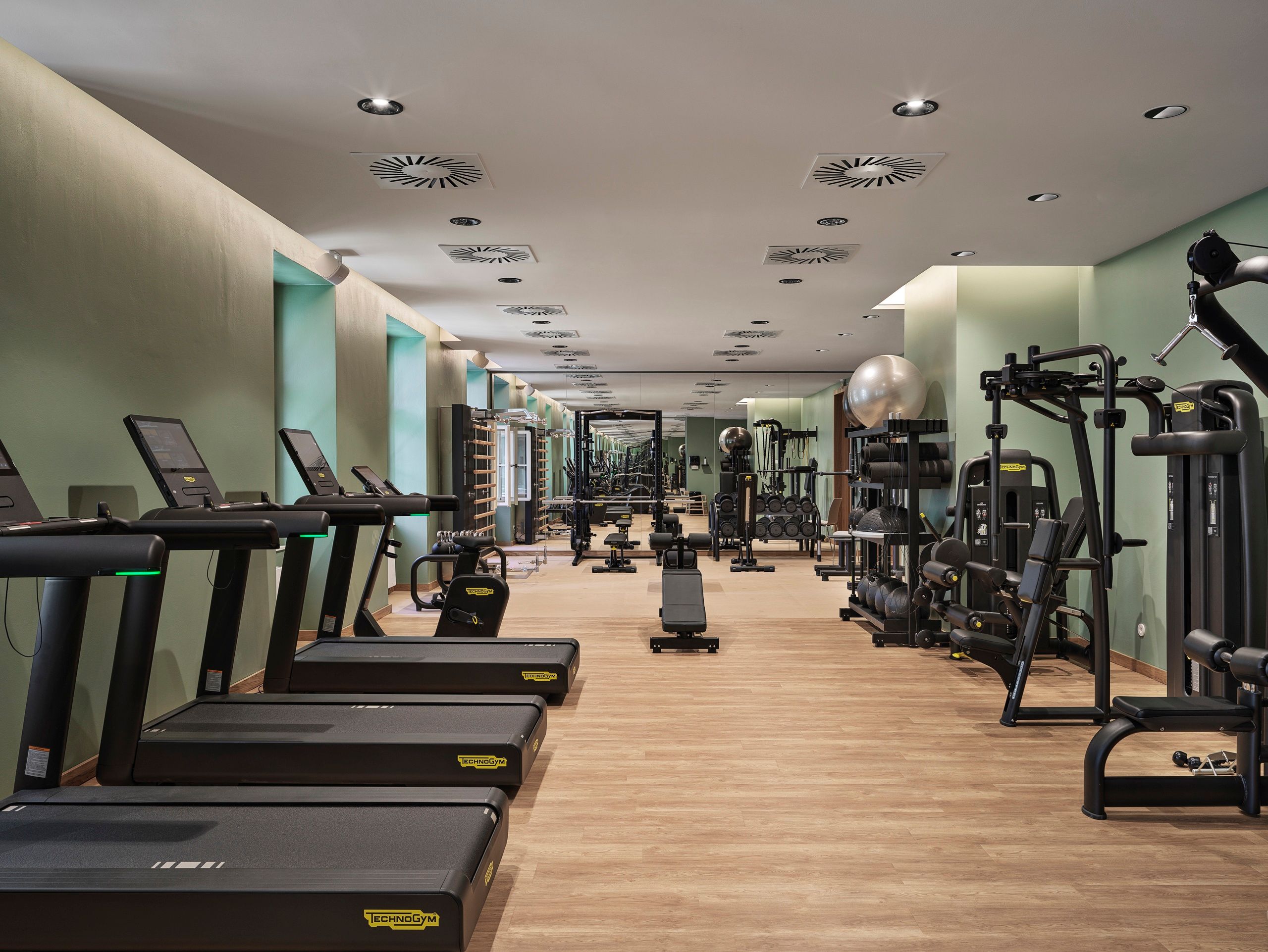 Gym equipment in The Julius Prague 