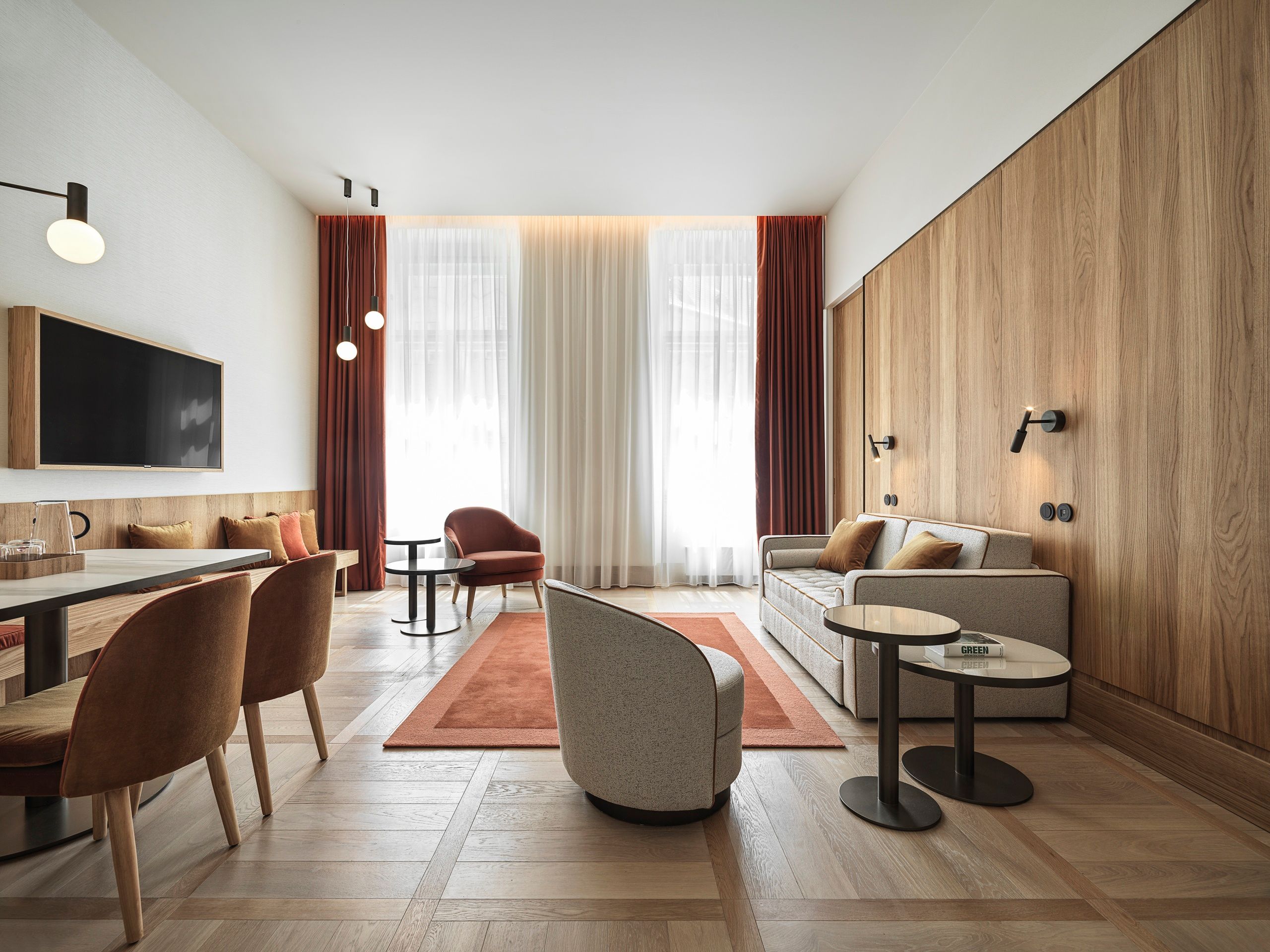 Living room in Deluxe One-bedroom Suite with Bathtub 