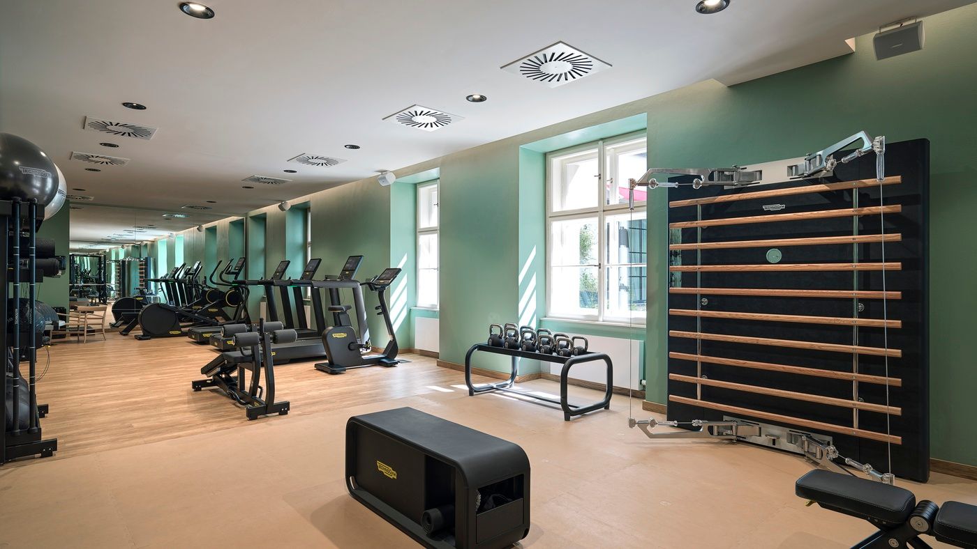 Gym with equipment in The Julius Prague