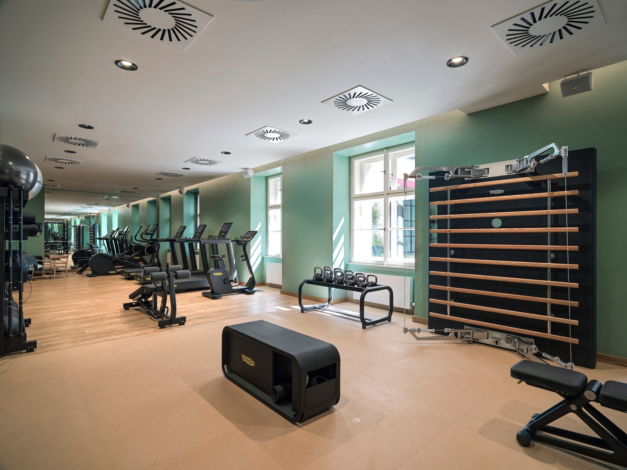 Gym with equipment in The Julius Prague 