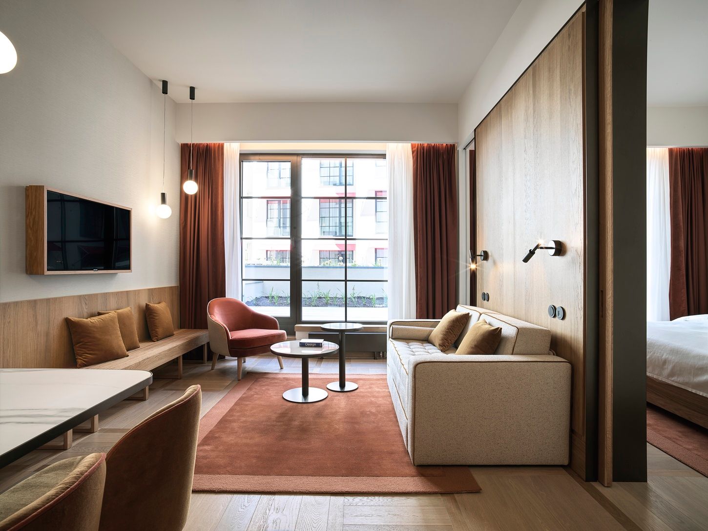 Living room in One-bedroom Suite with Terrace in The Julius Prague