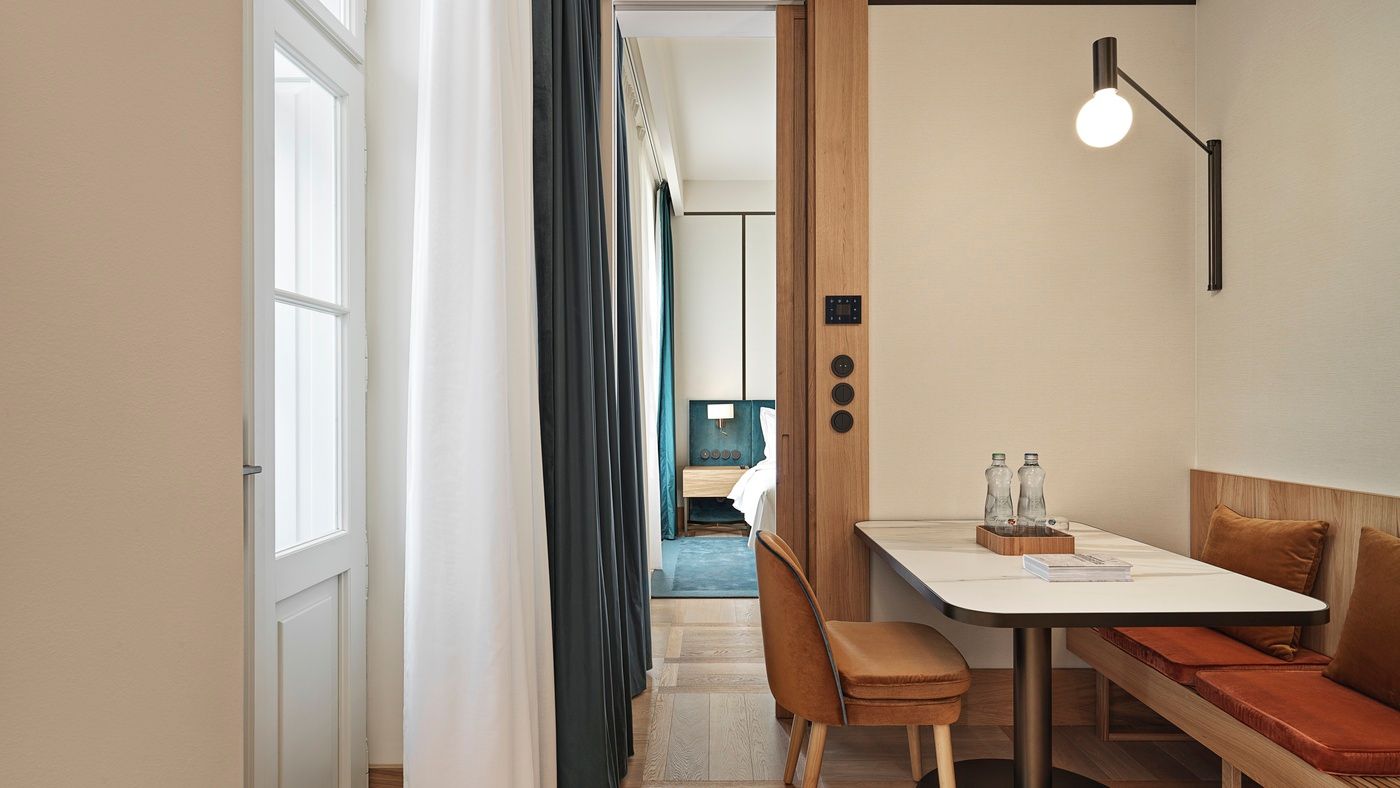 Dining area in One-bedroom Suite with Terrace, The Julius Prague