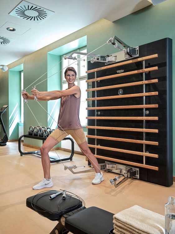 Woman working out in the gym 