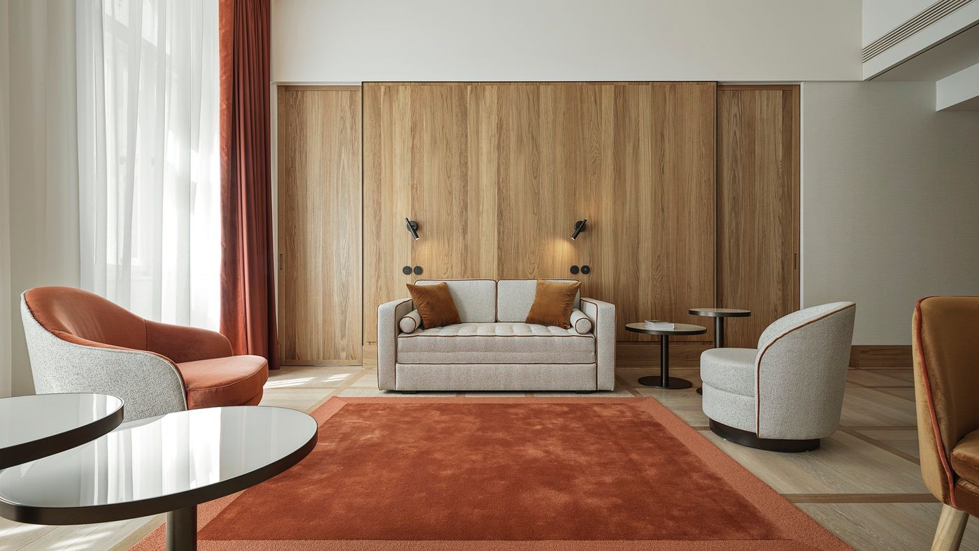 Living room in One Bedroom Suite in The Julius Prague