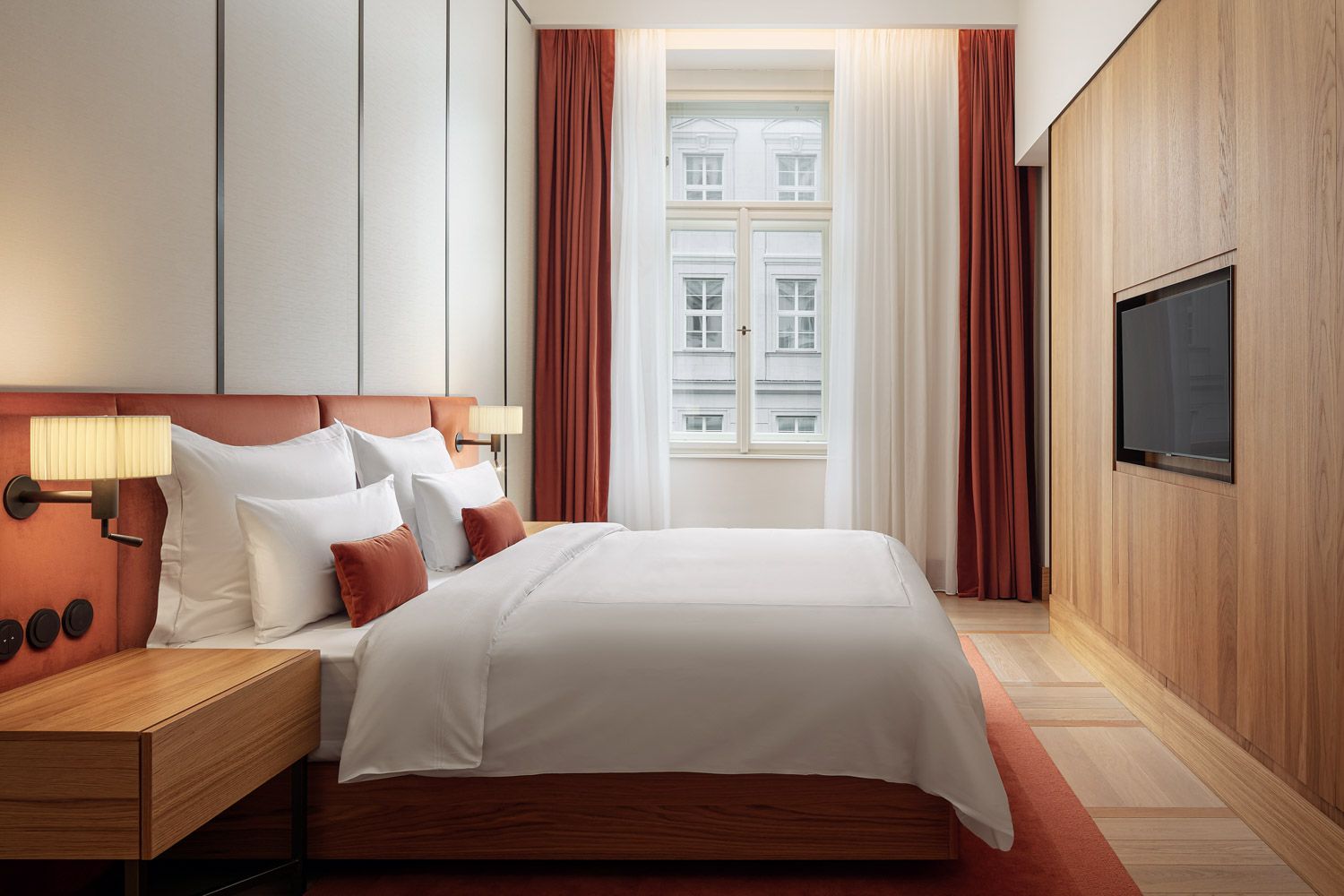 Ložnice v Deluxe apartmá s jednou ložnicí