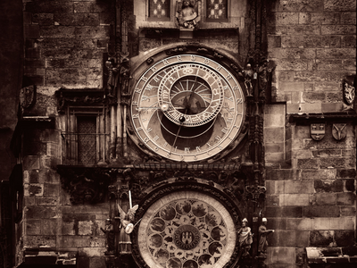  Old town's square astronomical clock