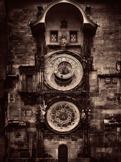  Old town's square astronomical clock